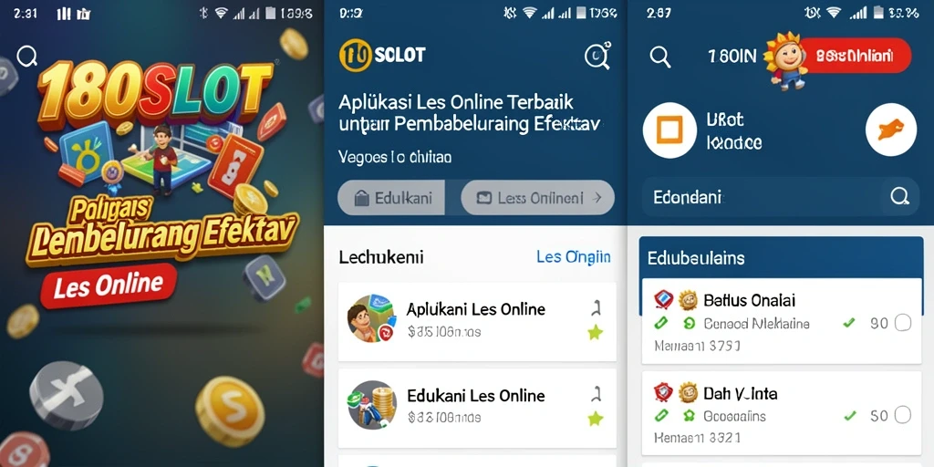 Tampilan antarmuka aplikasi 180SLOT yang ramah pengguna.