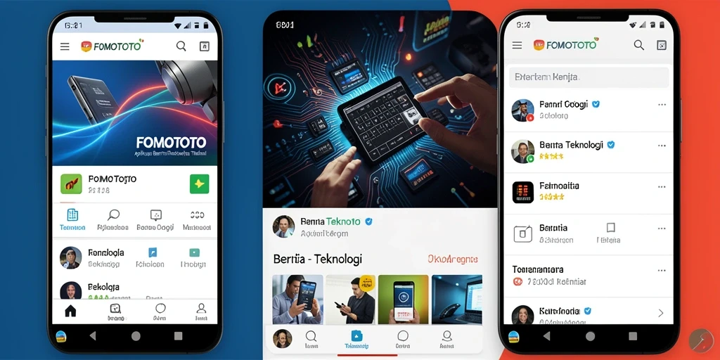 Tampilan antarmuka utama FOMOTOTO yang sederhana dan modern.