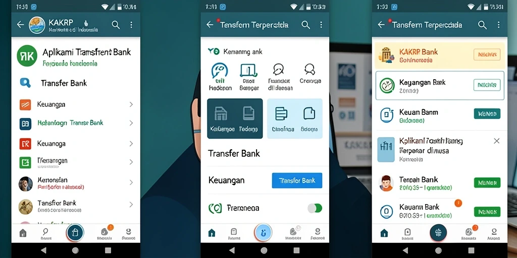 Tampilan antarmuka KAKRP yang user-friendly untuk transaksi Transfer Bank.