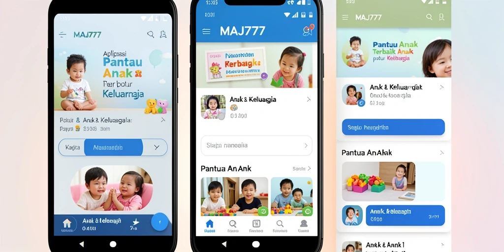 Tampilan antarmuka MAJ777 yang intuitif untuk memantau anak.