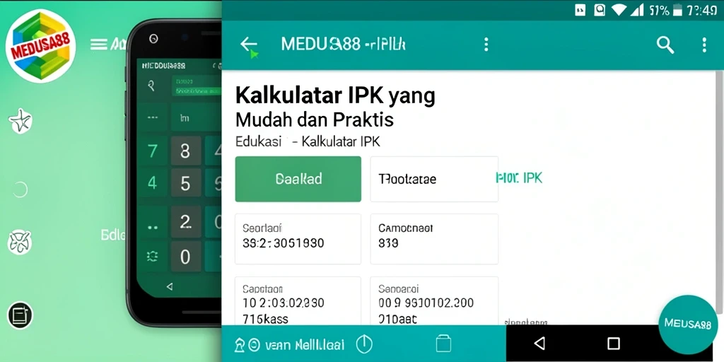 Antarmuka sederhana dan jelas dari MEDUSA88, praktis untuk hitung IPK.