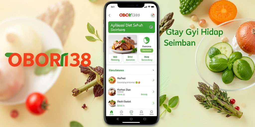 Tampilan utama aplikasi OBOR138 dengan fitur diet sehat.