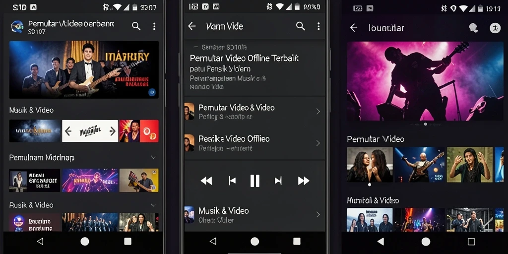 Tampilan antarmuka aplikasi Pemutar Video Offline SD107 yang menarik.